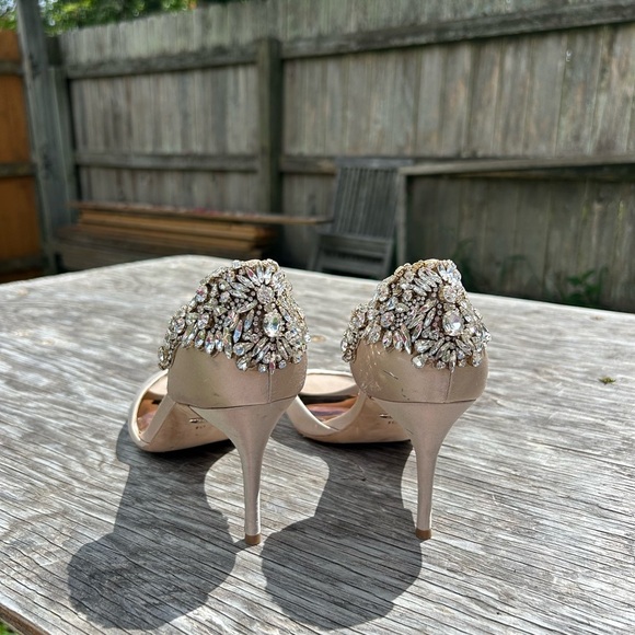 BADGLEY MISCHKA Celeste Embellished Peep heels size 10 - Picture 5 of 7